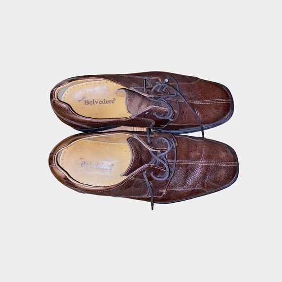 Studio Belvedere Brown Leather Shoes Size 10 D - Picture 4 of 5
